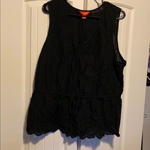 Black sleeveless top